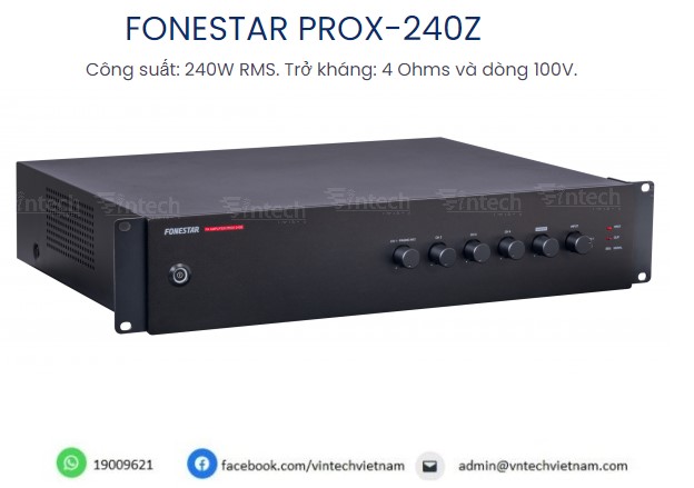 Fonestar PROX-240S - Âm ly Mixer Fonestar công suất 240W