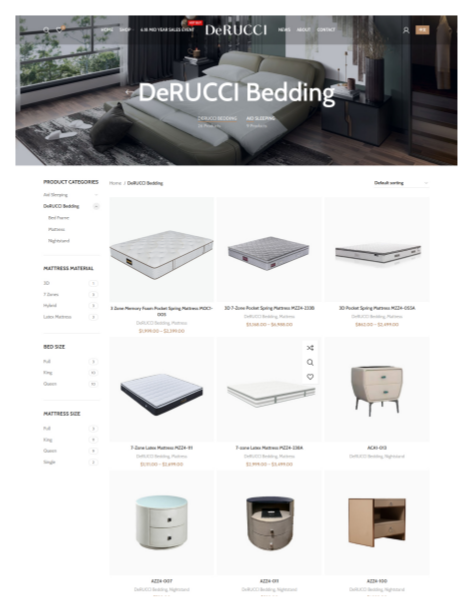 High-end bedding from Derucci