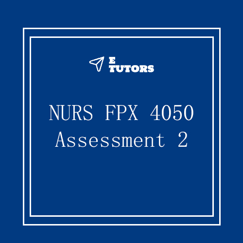 NURS FPX 4050 Assessment 2 | E-Tutors