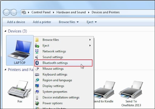 How to configure Windows 7 for Bluetooth Printing?