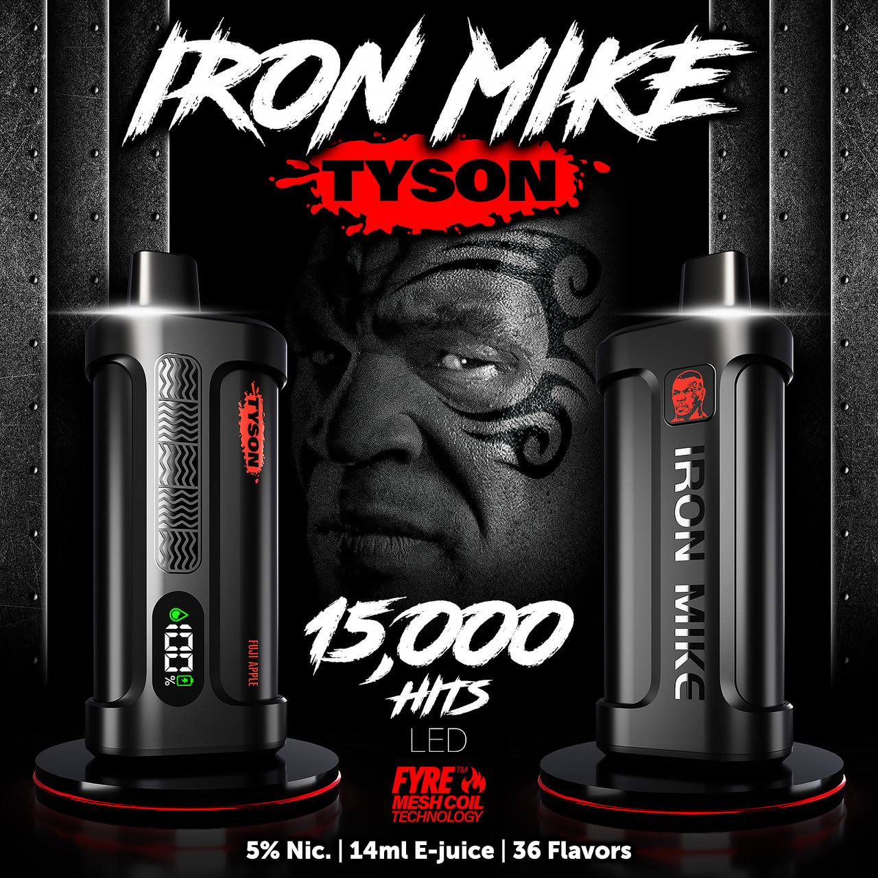 Cool Mint- Iron Mike Tyson 15000 Puffs | All Flavors Available