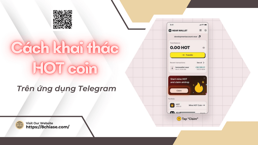 Cách khai thác HOT coin trên Telegram - Near Wallet